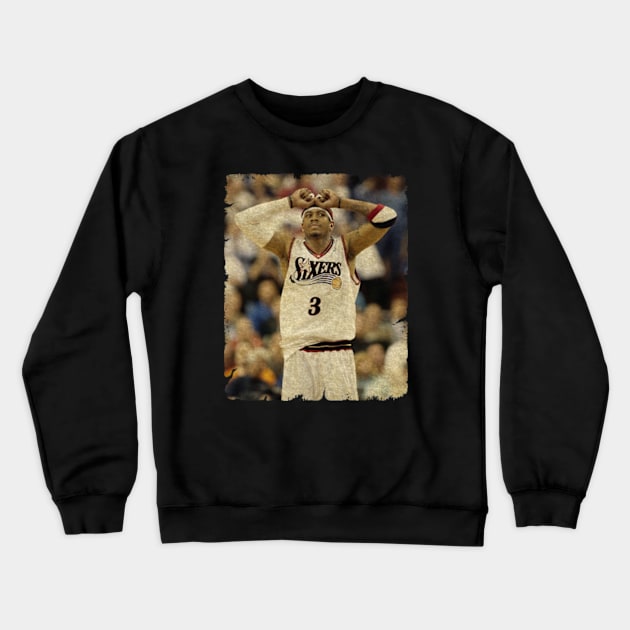 Allen Iverson in Philadelphia 76ers Crewneck Sweatshirt by MJ23STORE